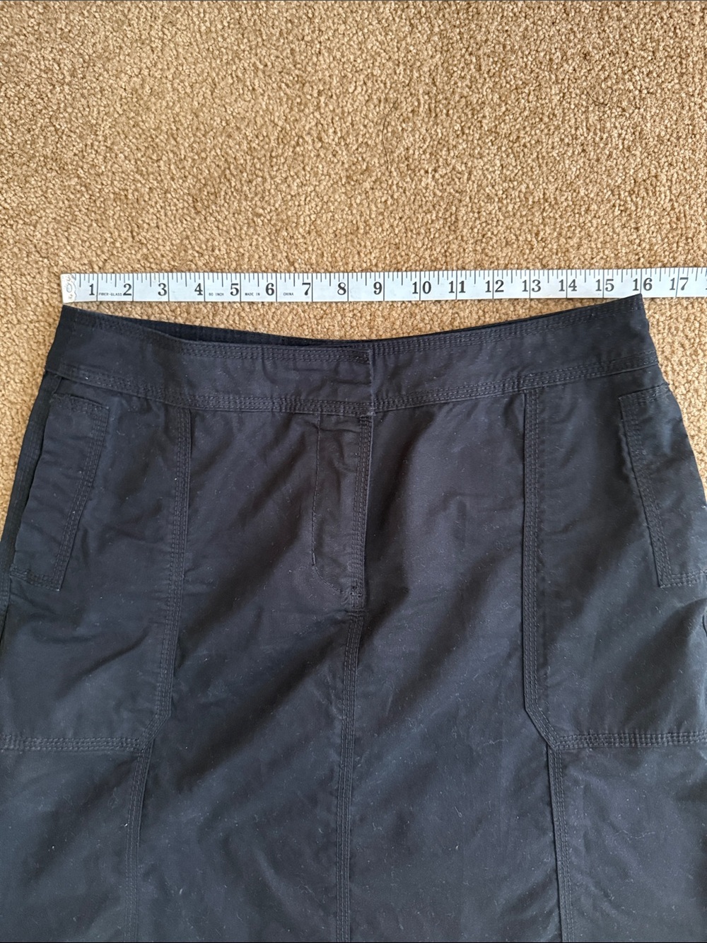 DKNYC Black Pencil Skirt with Pocket Panels